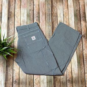 Pointer Brand Hickory Railroad Stripe Carpenter Jeans